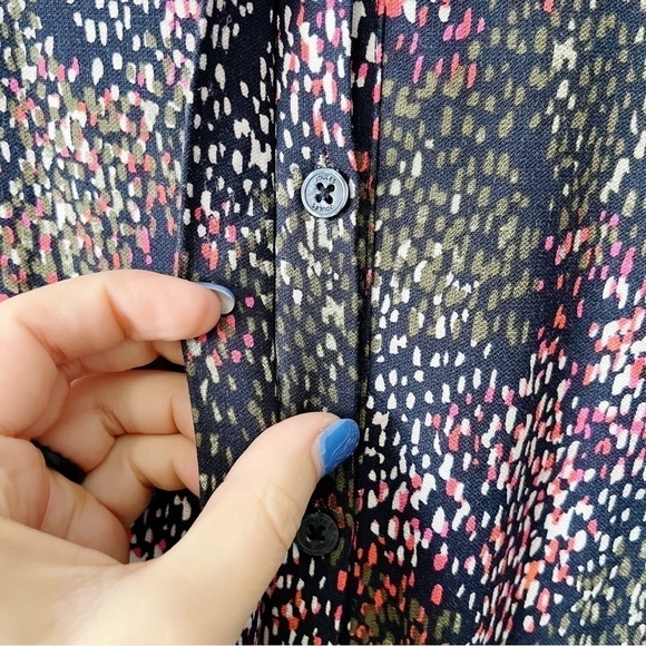 Joules NWT Women’s Winslet Print Button Front Midi Shirt Dress Navy Rain US 2 - Picture 6 of 13